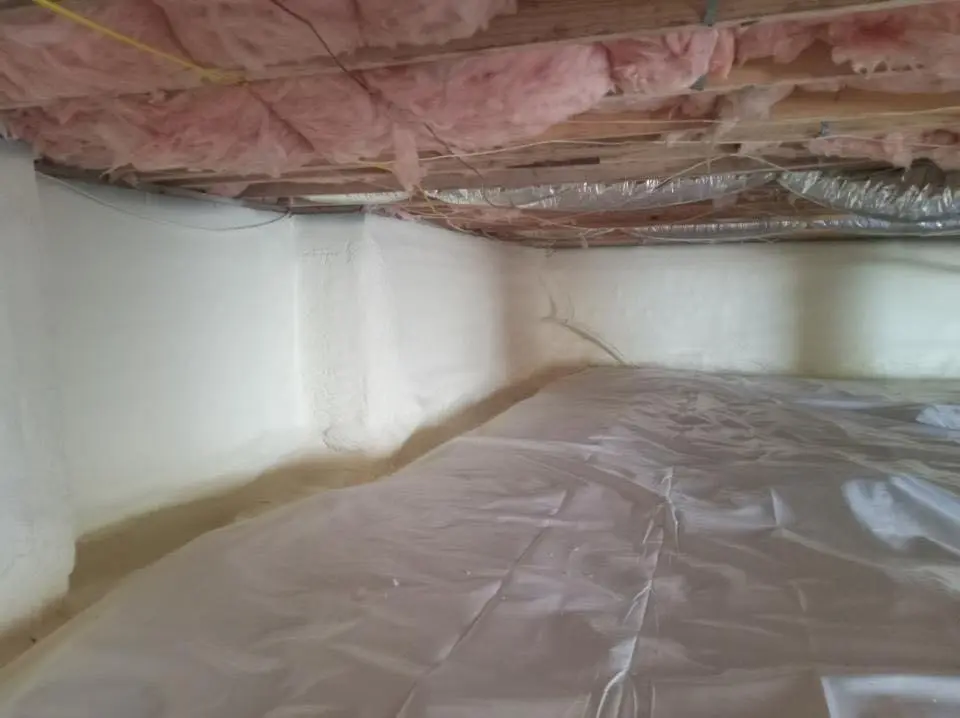 Crawl space encapsulation with closed-cell spray foam for Spray Foam Roofing in Swoyersville