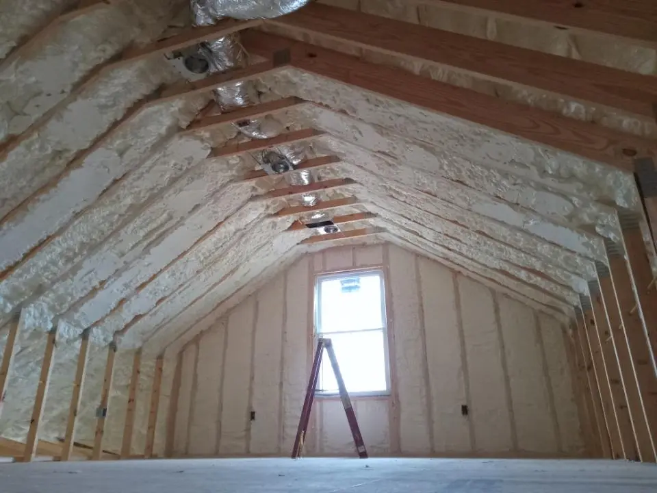 Spray foam roofing application for Crawl Space Insulation project in Swoyersville